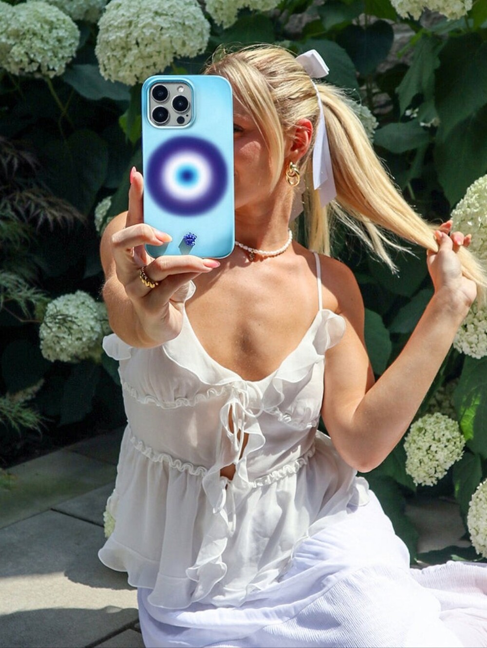 Velvent Caviar Evil Eye Aura iPhone Case